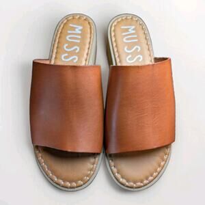 MUSSE CLOUD NWOT KRISTEL BROWN LEATHER PLATFORM WEDGE SANDAL 41/US 9.5-10